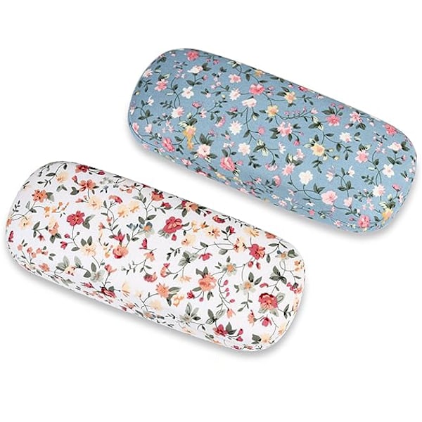 2 stk stoff floral hard shell bærbar etui