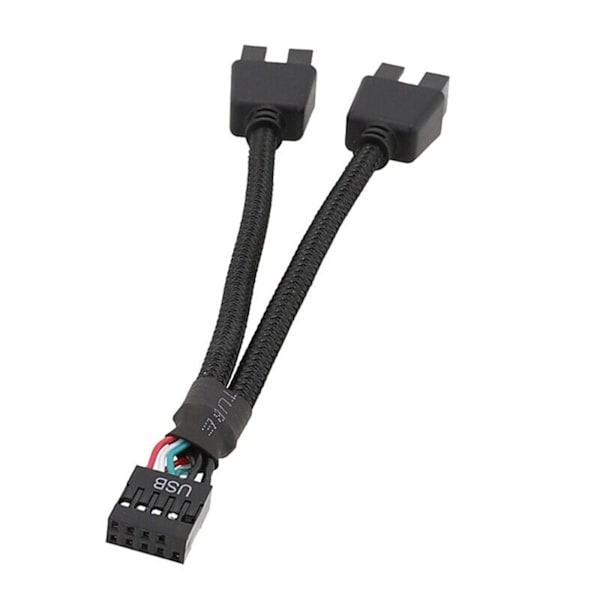 Emolevy USB 2.0 9-nastainen liitäntä 1-2 jatkokaapeli Hub Splitter -sovitin Convertgu Ft