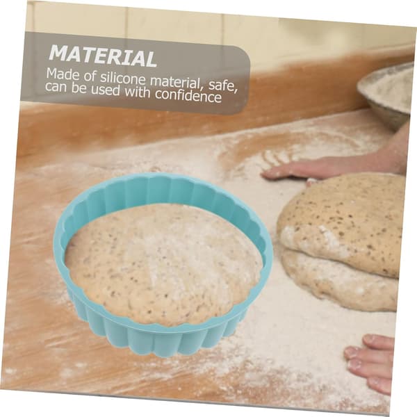 Silikon Kakform 20cm Rund 8 Tum Bakform Non-Stick Flexibel Blå