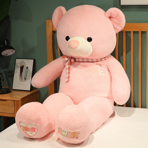 Stor bamse plyslegetøj, bamse med hjerte, romantisk gave*80cm*pink pink 80cm