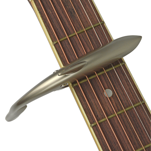Metallgitarr Capo Hajformad Capo För Akustisk Och Elektrisk Gitarr Med Bra Grepp (1st, silver)