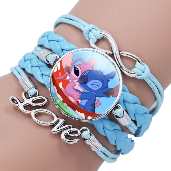 Anime figur leksak Lilo & Stitch Armband Kawaii tryck Söt handled Barn Jul Fest Present One Piece 20001908-25mm