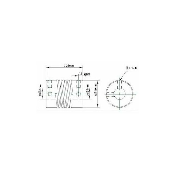 5 stk. Fleksible koblinger 5mm til 8mm NEMA 17 akselkobling til RepRap 3D-printer Prusa i3 eller CNC-maskine