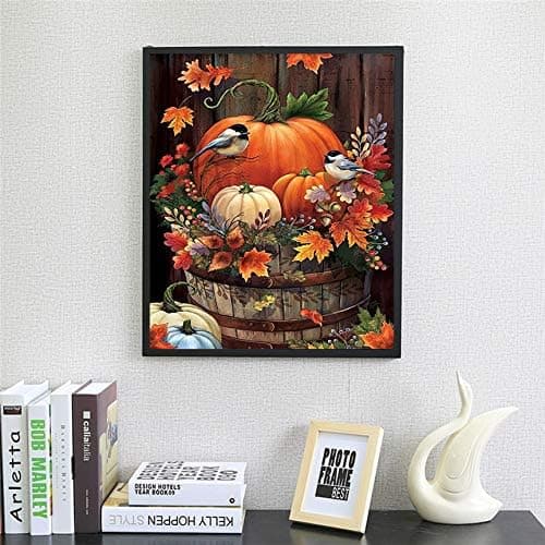 DIY Diamond Painting-kit Fågel Pumpa Full Diamantbroderi