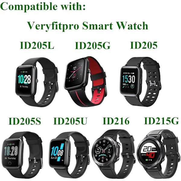 Sport Nylon Loop Band kompatibel med Smart Watch og ID205