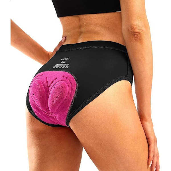 4D vadderade cykelunderkläder för kvinnor Cykelshorts Cykelbyxor Svart Black M