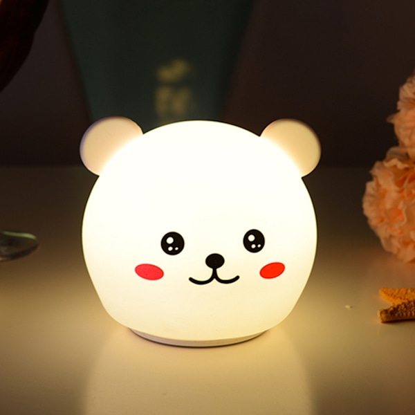 Nydelig katteformet lampe med 7 fargeendringer USB-oppladbar S