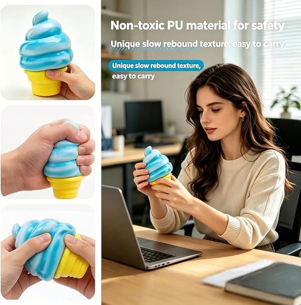 Needoh Ice Cream Cone – et stresslindrende isvaffelformet legetøj