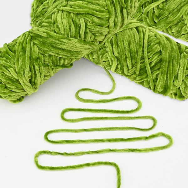 Neulelanka, virkkauslanka, 5 x 95g neulelankaa, chenillelankaa, käsityöprojekteihin Autumn fragrant green
