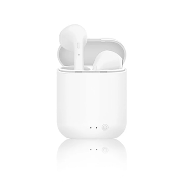 Original TWS I12 Macaron Trådlöst Bluetooth Headset Matt Sport Binaural Earbuds Trådlösa Hörlurar Bluetooth Headset White