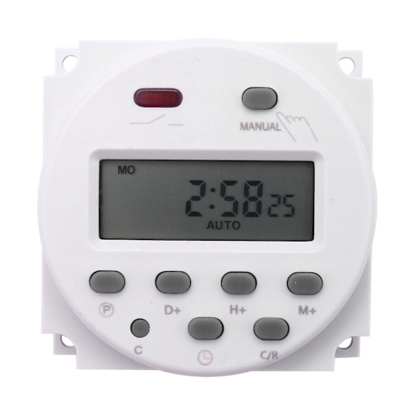 Ny LCD digital programmerbar brytare med timer DC 12V 16A tidsrelä