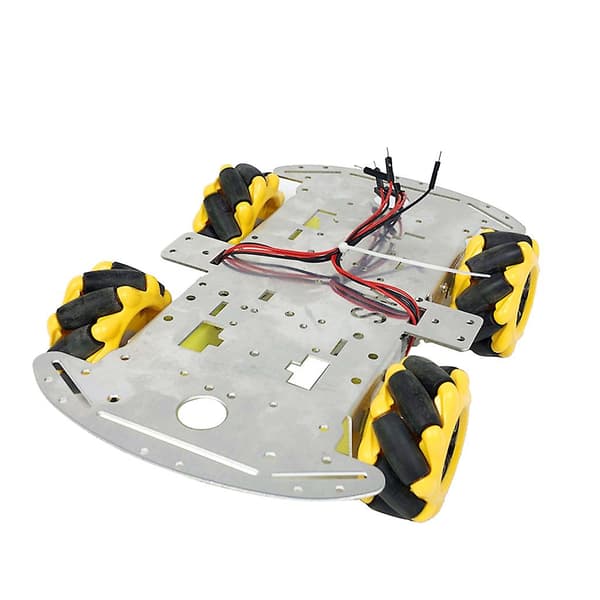 Omni-retningshjulsvogn til Smart Robot Bil Chassis Metal Tt Motor Kit DIY Tilbehør
