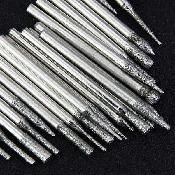 90 stk diamantbor 3 mm skaft 120 korn slibeskivebor