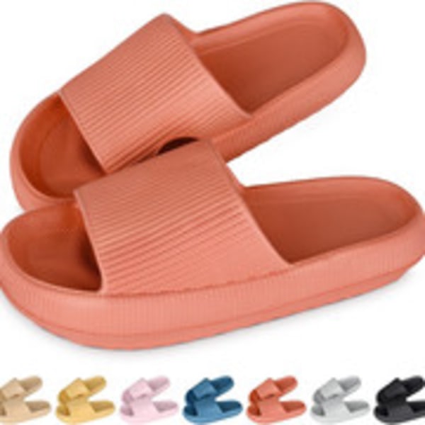 Kvinnors tjocka plattformsmolnslippers orange orange 44-45