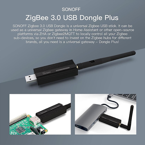 Zigbee 3.0 USB Dongle Plus Ti Cc2652p Koordinator Universal USB Zigbee Hub Zigbee Gateway til Home Assistant