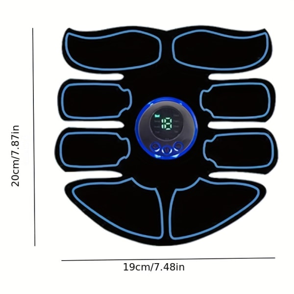 1/3/4 Set Bärbar Trådlös Abs Stimulator, EMS ABS Stimulator, USB Uppladdningsbar Bärbar Fitness för Träning Den Senaste Modellen 8 Lägen,