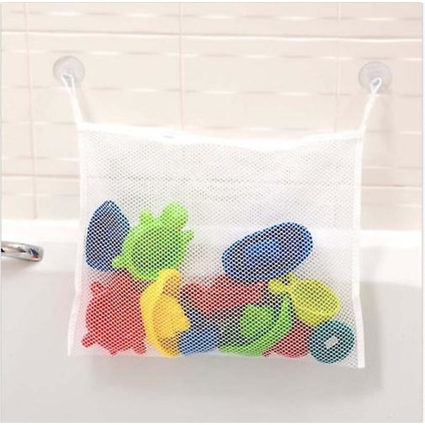 2 stk baby badeleke oppbevaring bad leketøy arrangør mesh bag leketøy stilig arrangør 35*45cm