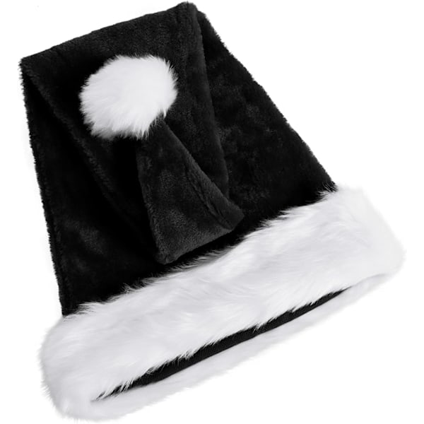 Julhatt Tomtehatt För Vuxna, Plus Lång Julhatt Lyxig Tomtehatt, Julpartyhatt För Män Och Kvinnor, Jultillbehör Svart black adult
