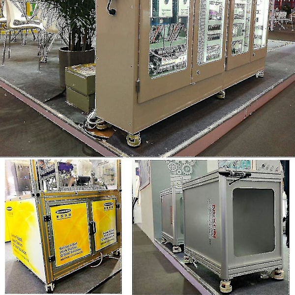 4 stk møbelhjul, svingbare hjul, 60f innfellbare nivelleringshjul, nylon aluminiumlegering, 250 kg belastningskapasitet per hjul