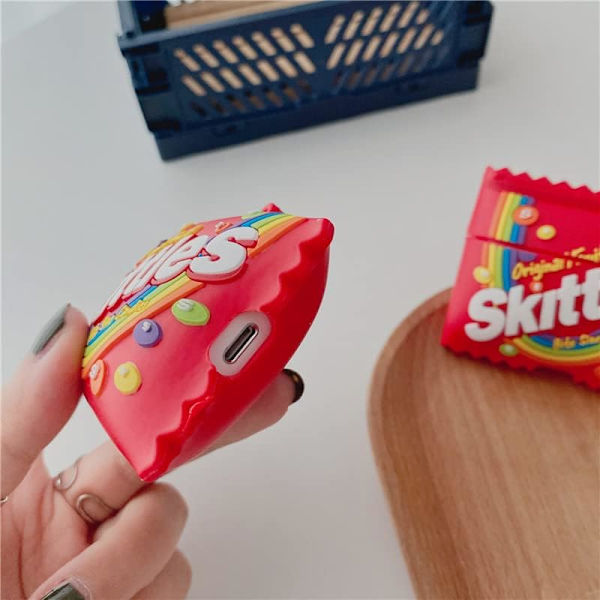 Sött fodral för Airpods 1 2 generationer 3D SK Candy Design Case Protective Shockproof Shell med nyckelring för Airpods hörlurar