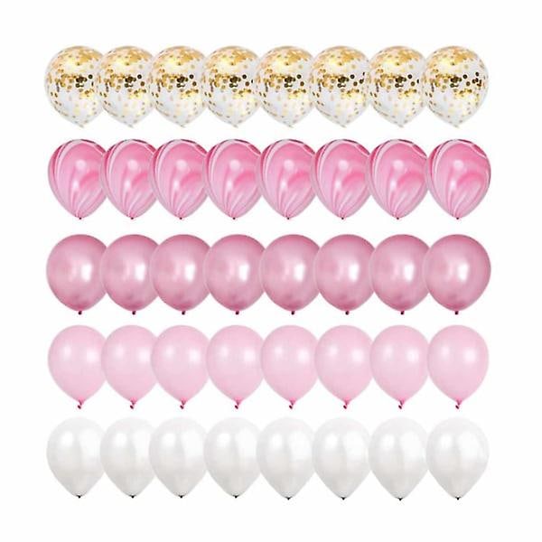 40-pakkaus Ilmapalloja Ruusukulta Konfetti-ilmapallot 31cm Syntymäpäivä pinkki
