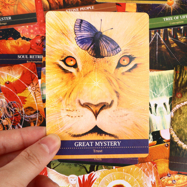 Schamanistiska medicinkort Oracle Tarot Prophecy Divination Deck P Flerfärgad en one size