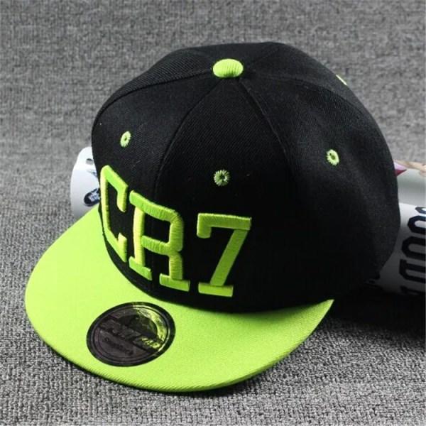 Uusi muoti lapsille Ronaldo Cr7 Neymar Njr lippalakki hattu pojat tytöt lapset Messi Snapback hatut Hip Hop lippikset Gorras - green CR7