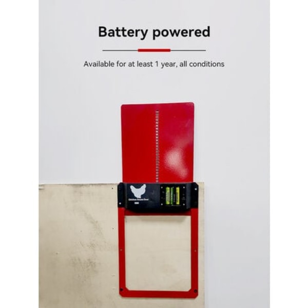 Automatisk hønsedør med lyssensor, timer, forsinkelsesindstilling, batteridrevet, automatisk hønsedørsåbner, elektrisk automatisk hønsedørmodel