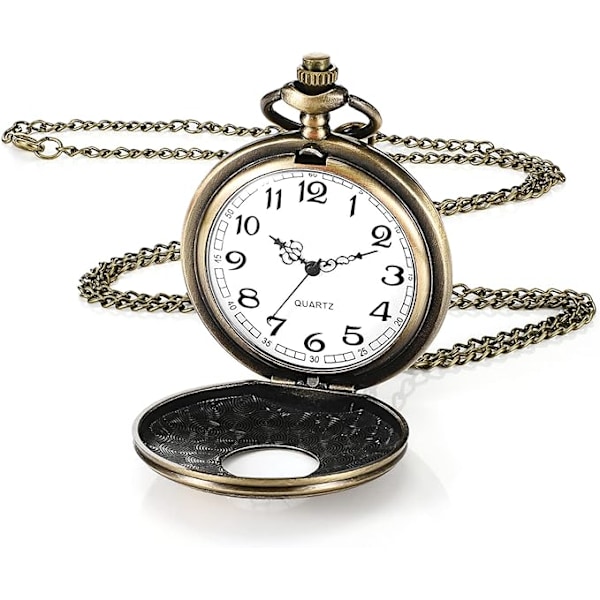 Vintage Lommeur Vintage Glat Quartz Lommeur med Kæde Tal