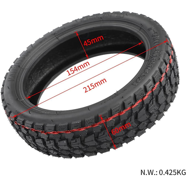 50/75-6.1 skootterin rengas (8 1/2*2) Tubeless-rengas Xiaomi M365/1s/ pro/ pro 2 etu-/takarenkaan vaihtoon kaikkiin 8,5 tuuman skoottereihin Liukumaton