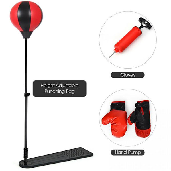 Nyrkkeilyhanskat + nyrkkeilypallo lapsille black