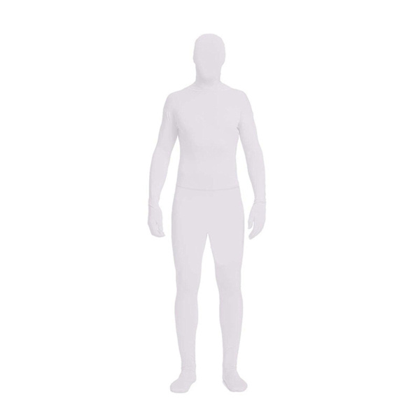 Festskrud Osynlig Morph Suit Vuxna Män Kvinnor Full Vit Vit White 140CM