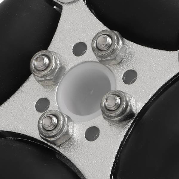 48mm kaksois alumiiniseos omni-suuntainen pyörä kantavuus 3kg robotiikkakilpailuun