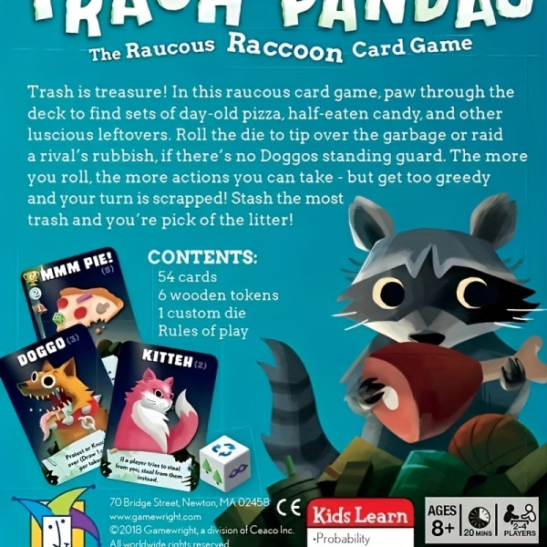 Trash Pandas - The Raucous Raccoon Card Game A Perfect Family-Friendly Party Game Ages8+