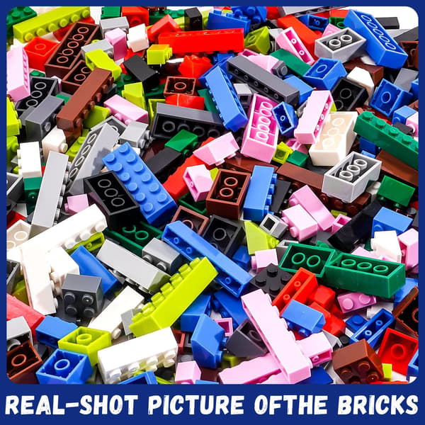 730 st Micro Brick DIY-kit – Kreativt fritt byggande, löst pack *Ljusgrå* Light gray