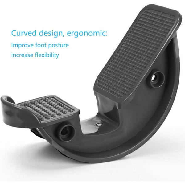 Fotsträckare Rocker Vriststräckbräda för Achilles Tendinit Muskelsträckning Fotsträckare Yoga Fitness Sportmassage Pedal, Svart