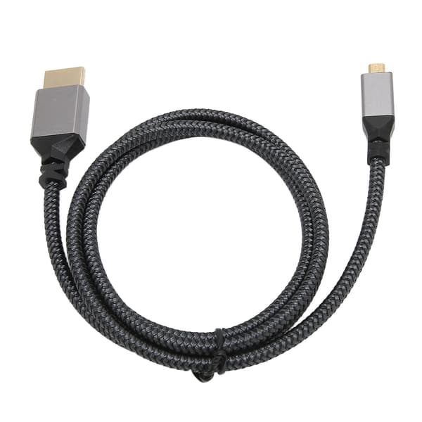 4K HD Multimedia Interface-kabel Hane till Hane 18Gbps Höghastighets 4K 60Hz HD Flätad Micro HD Multimedia Interface Adapterkabel 1 Meter [qb]