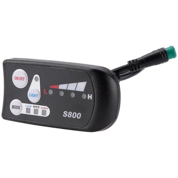 Elektrisk cykel 36v48v S800 Led LCD-måler kontrolpanel display til Ebike controller 5-polet vandtæt stik black