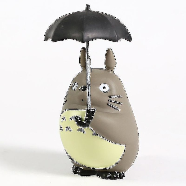 Miyazaki Hayao Min nabo Totoro med paraply PVC figur samleobjekt leketøy Totoro boks