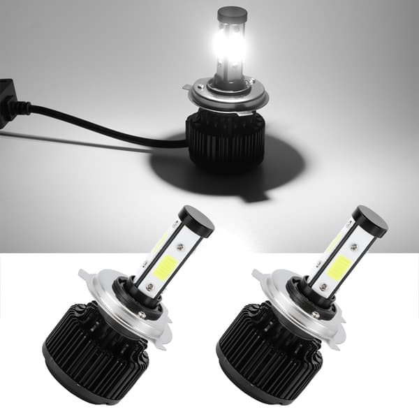 2 stk LED Hodelykter X6-COB H4 6500K 50W Bil Lampe Reservedel 9~32V