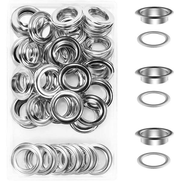 50 Grommets Eyelets Set Eyelets 20mm Grommet Eyelet Kit For Canvas Tarp Tent Repair Silver