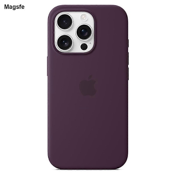 Silikoninen puhelinkotelo magneetilla iPhone 16 Prolle, yhteensopiva MagSafe-laitteen kanssa - Violetti - WELLNGS Purple