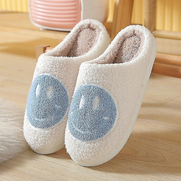 Tofflor Smiley Face Tofflor Dam Smile Tofflor Blå Blå Blå Blue 36-37