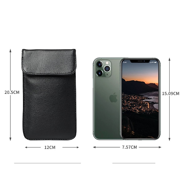 Faraday-fodral för mobiltelefon, blockerar RF-signaler, EMF-skyddstelefon