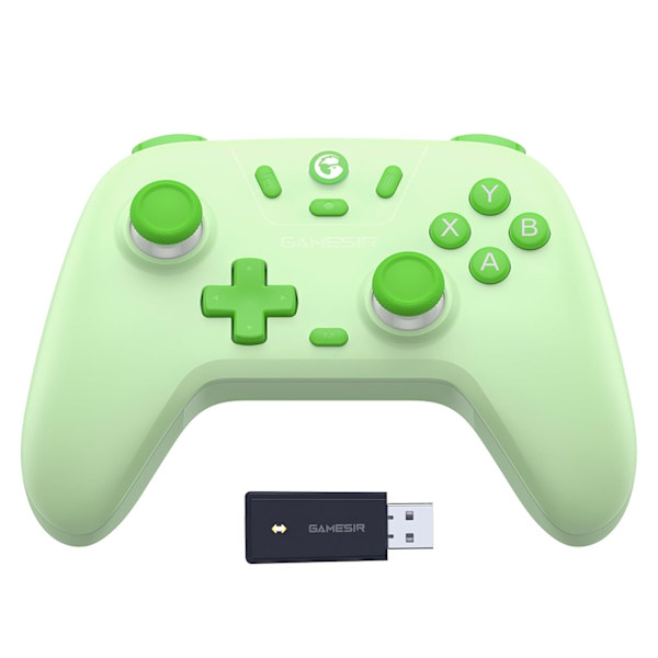 2.4g Trådløs Controller til Windows PC, iPhone, Android, Switch & Steam, Bluetooth Controller  Hall Effect Trigger, Turbo, Rumble Vibration (Grøn) Green