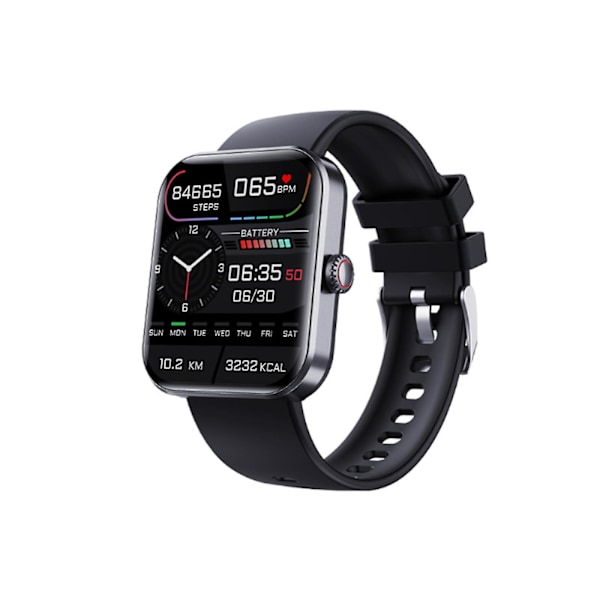 F57l Blodsukkermålerur, Blodsukkerur, Blodtryksmålerur Sports Smart Watch Black