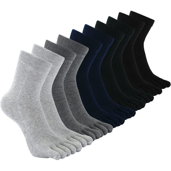 pairs of toe socks, men's socks with round neck, running case in cotton