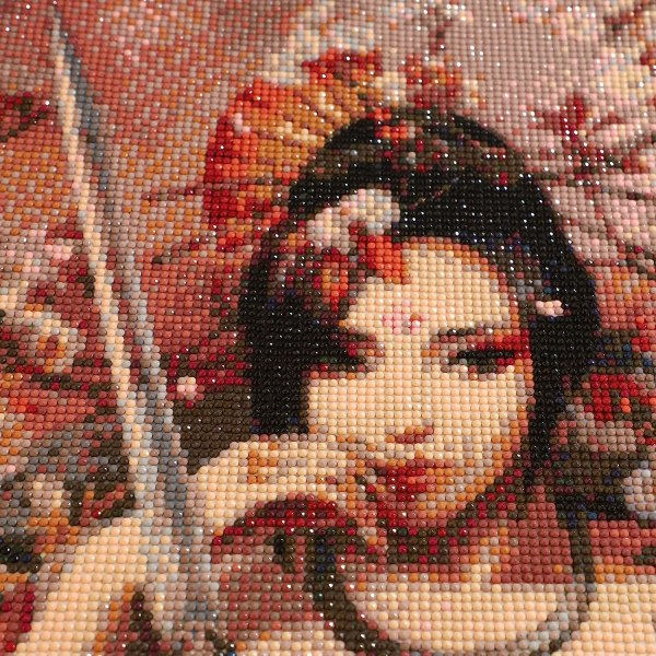 30 x 40 cm, Japansk flicka Diamond painting Broderi Diamond Pai