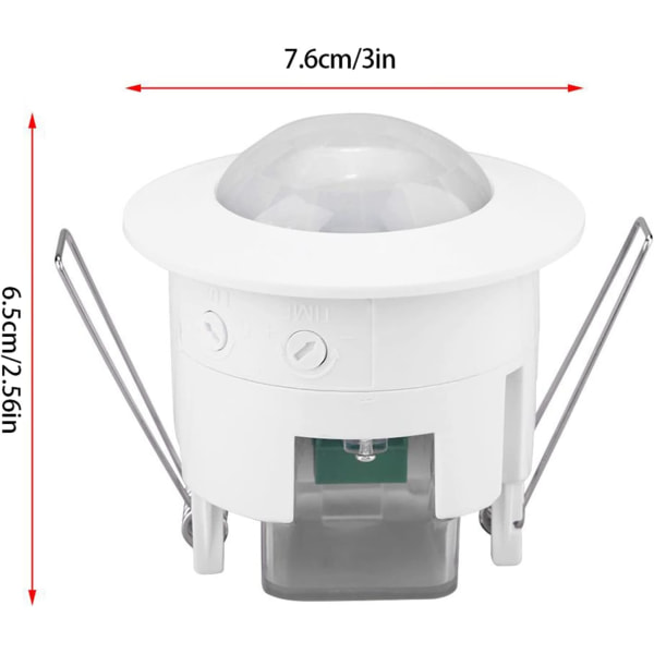 240V Bevægelsessensor Afbryder Bevægelsessensor Mini Justerbar 360° Loft Pier Infrarød Bevægelsessensor Detektor Lampe Lyssensor 220V