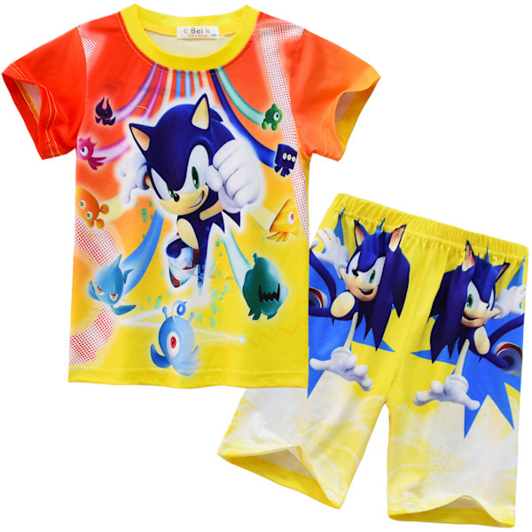 Sonic The Hedgehog Poikien Uimapuvut Uima-asu Lasten T-paita Shorts Set - Täydellinen Sininen Blue 110CM